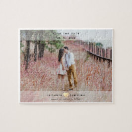 Puzzle Invitación de boda elegante y sencilla para guarda