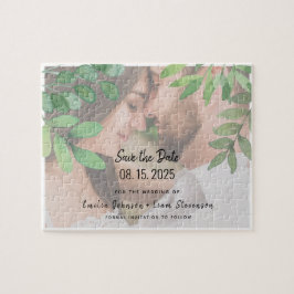 Puzzle Invitación de boda para guardar la fecha con foto