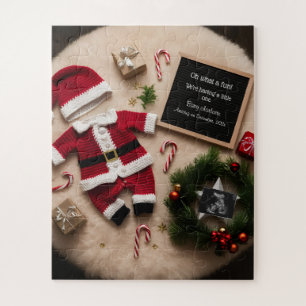 Puzzle Invitación de embarazo Navidad única