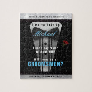 Puzzle Invitación de Fun Groomsmen