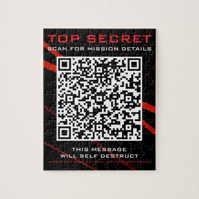 Puzzle Invitación de la fiesta de espionaje (Vertical)