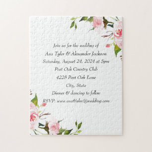 Puzzle Invitaciones de boda floral