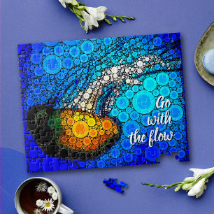 Puzzle Ir con el Flow Fun Ocean Jellyfish Circle Art