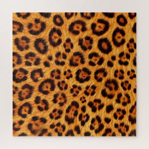 Puzzle Ir Estampado Leopardo Dorado Naranja Ámbar Aspecto