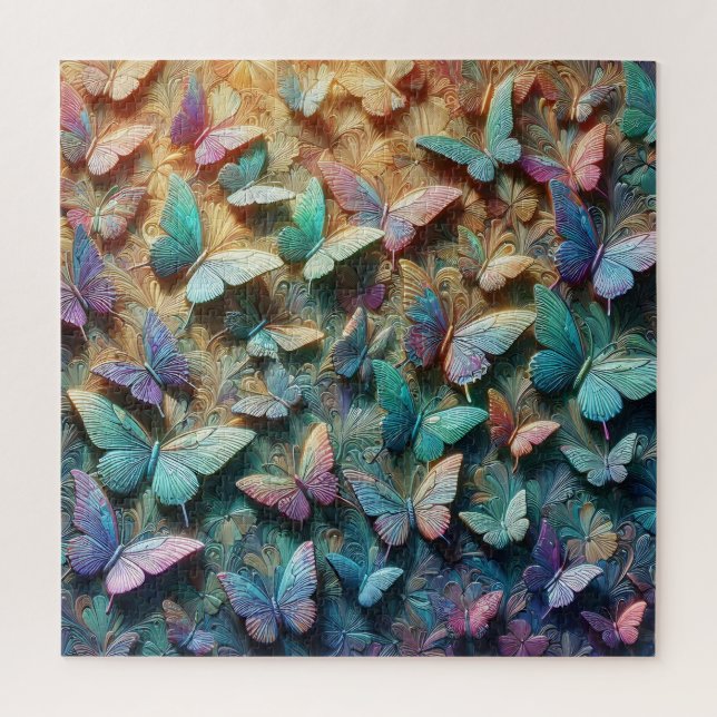 Puzzle Iridescent Butterfly Garden (Vertical)