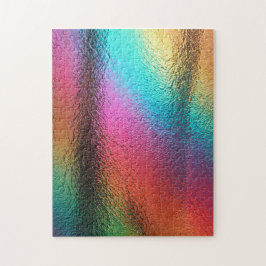 Puzzle Iridescent Rippled Rainbow Glass Texture
