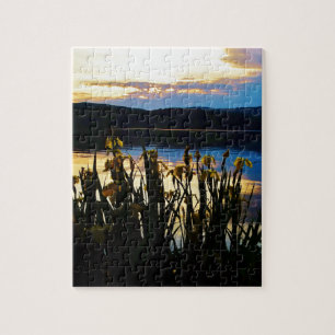 Puzzle Iris amarillo en la orilla del lago Arrowhead