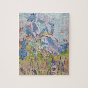 Puzzle Iris en pintura de collage / Artista Larry Lerew
