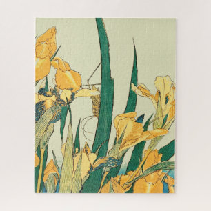 Puzzle Iris Saltamontes de Hokusai: Impresión Vintage Jap