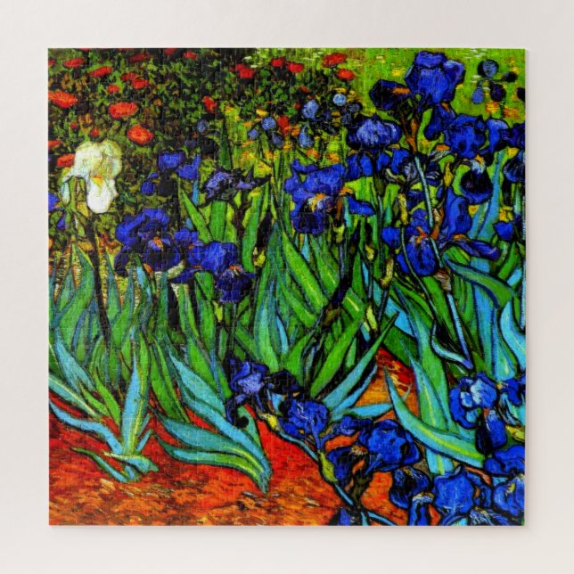 Puzzle Irises, famoso cuadro floral de Van Gogh (Vertical)