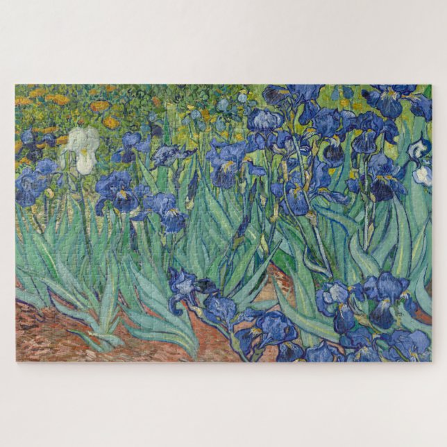 Puzzle Irises, Floral Oil Painting, Vincent Van Gogh (Horizontal)