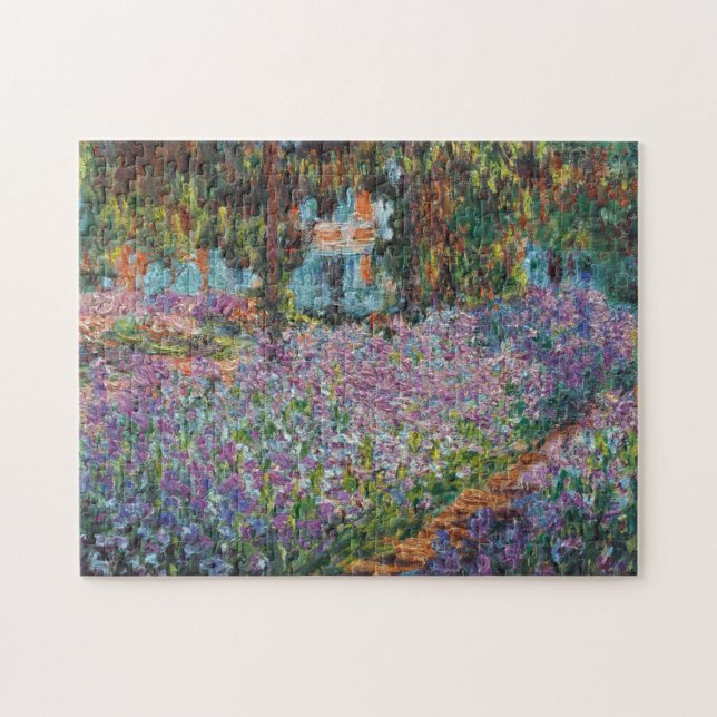 Puzzle Irises in the Garden Monet Fine Art (Horizontal)