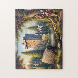 Puzzle Irish Castle with Hidden Fairies Historic Landmark