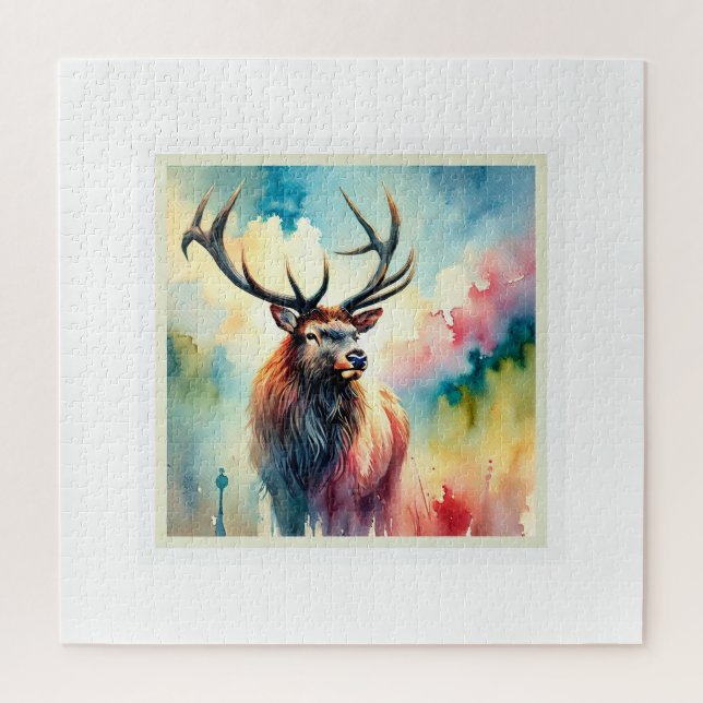 Puzzle Irish Elk 170724AREF101 - Watercolor (Vertical)