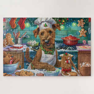 Puzzle Irlandés Terrier Holiday Baking: Navidades festivo