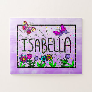 Puzzle Isabella - The Name Isabella Whimsical Drawing