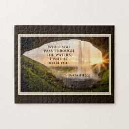 Puzzle Isaías 43:2 Cuando pases por las aguas Biblia