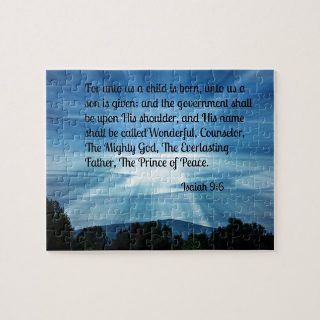 Puzzle Isaías 9:6 Porque para nosotros nace un niño... (Horizontal)