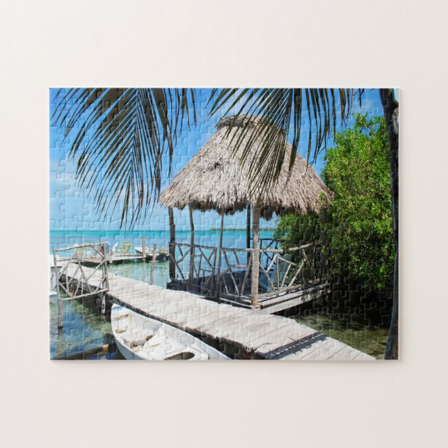 Puzzle Isla Coral de Cay Caulker de Belice (Horizontal)
