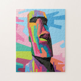 Puzzle Isla de Pascua en Inglaterra Arte Pop colorido