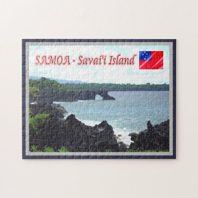 Puzzle Isla de Savai'i - Costa - Samoa (Horizontal)