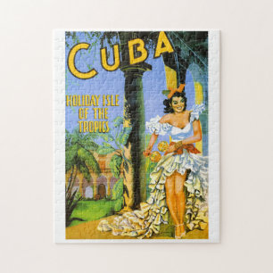 Puzzle Isla del día de fiesta de Cuba del poster del