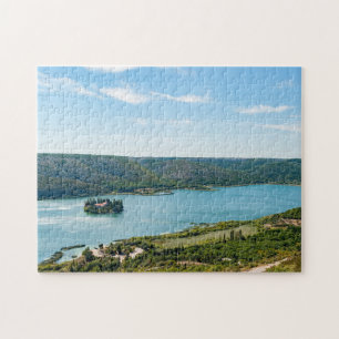 Puzzle Isla del monasterio de Visovac en Krka NP - Croaci
