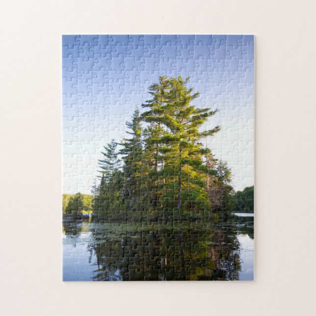 Puzzle Isla en el lago Long Pond (Vertical)