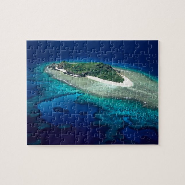 Puzzle Isla Eori, Islas Mamanuca, Fiji - aérea (Horizontal)