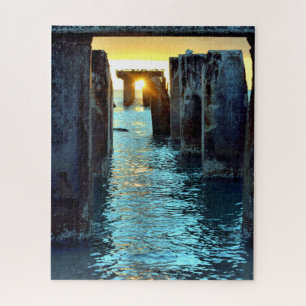 Puzzle Isla Gasparilla del muelle del atardecer - 16x20 -