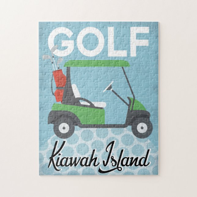 Puzzle Isla Golf Kiawah - Vintage retro (Vertical)