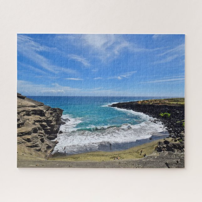 Puzzle Isla grande Hawaii -16x20 - de la playa verde de (Horizontal)