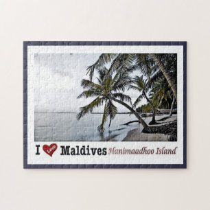 Puzzle Isla Hanimaadhoo - Maldivas que amo -