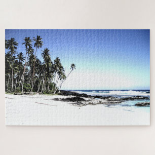 Puzzle Isla Hawaii Viajes Playa Palm Trees Escenario