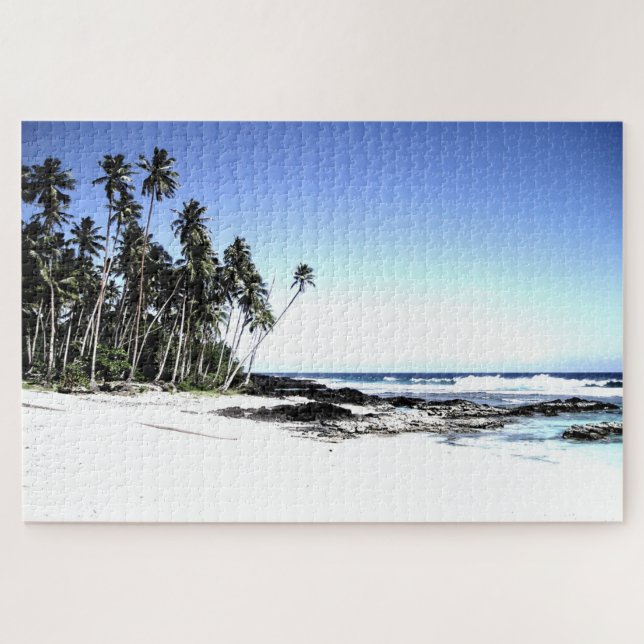 Puzzle Isla Hawaii Viajes Playa Palm Trees Escenario (Horizontal)