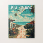 Puzzle Isla Holbox México Viaje al arte<br><div class="desc">Diseño de arte vector Isla Holbox México. Forma parte de la reserva natural de Yum Balam y está separada del continente por la laguna de Yalahau,  que alberga flamencos y pelícanos.</div>