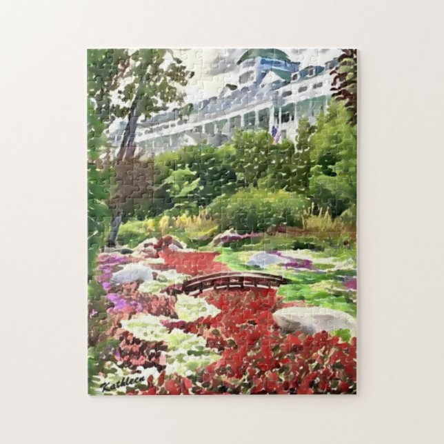 Puzzle Isla Mackinac La postal de los jardines secretos (Vertical)