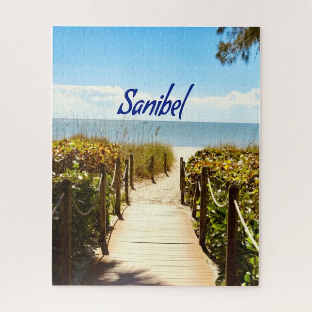 Puzzle Isla Sanibel Florida Beach Ocean (Vertical)