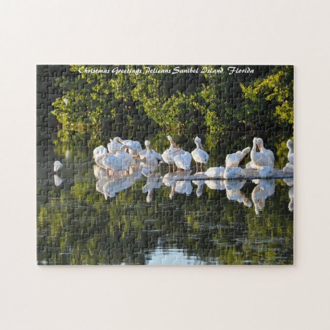 Puzzle Isla Sanibel Florida. Saludos de Navidad (Horizontal)