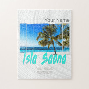 Puzzle Isla Saona República Dominicana Diseño de Vintage