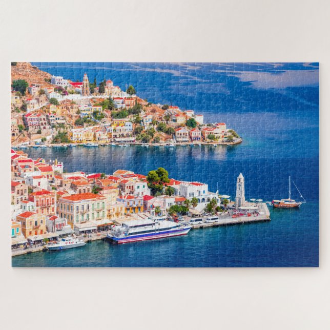 Puzzle Isla Symi en Grecia (Horizontal)