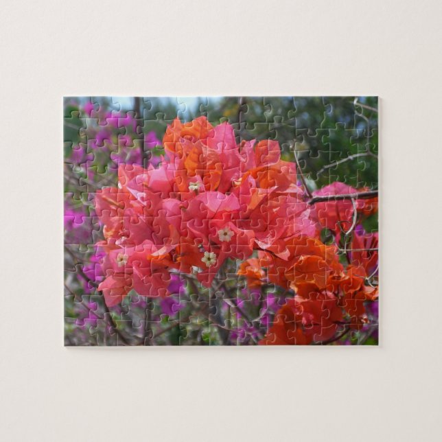 Puzzle Isla Tropical Rosa Bougainvillea Floral (Horizontal)