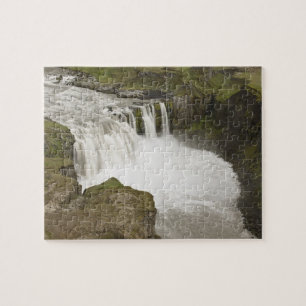 Puzzle Islandia. Catarata Hafragilsfoss en