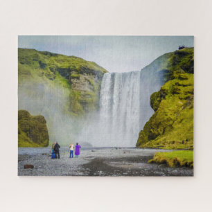 Puzzle Islandia Jigsaw - cascada Skogafoss