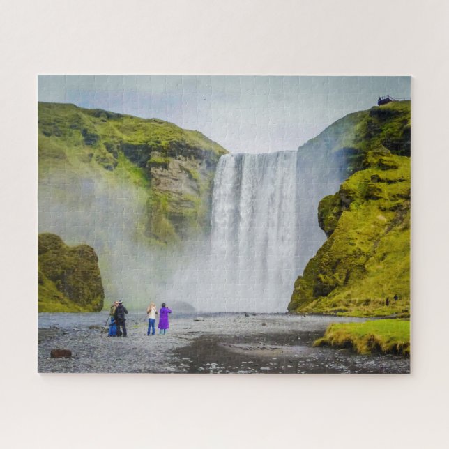 Puzzle Islandia Jigsaw - cascada Skogafoss (Horizontal)