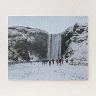 Puzzle Islandia - Skogafoss cascada Winter