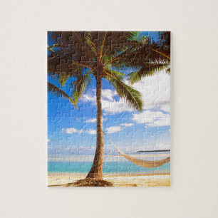 Puzzle Islas de cocinero de Aitutaki de la playa