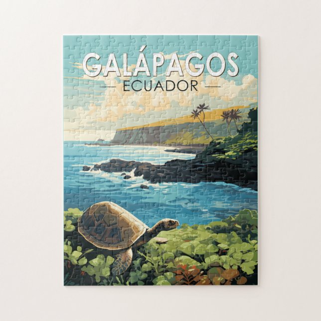 Puzzle Islas Galápagos: Gigantes de la tortuga de viajes  (Vertical)