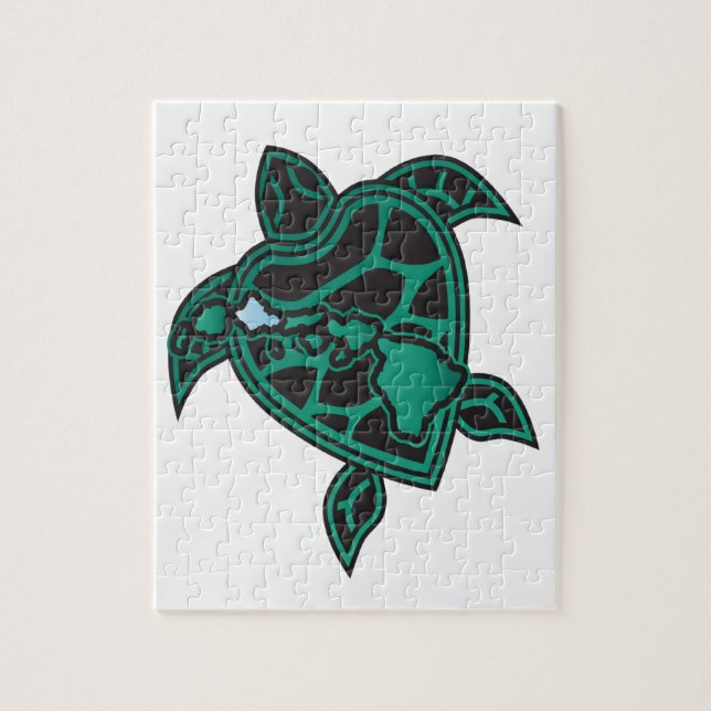 Puzzle Islas Hawaii, tortuga y Hawái (Vertical)