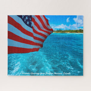 Puzzle Islas Marianas Saipanas. Saludos navideños a Jigsa